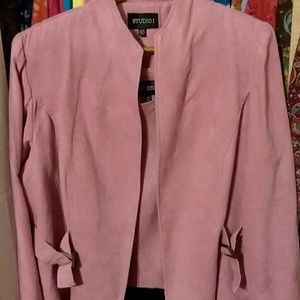 Blush Sueded Blazer & Top Set